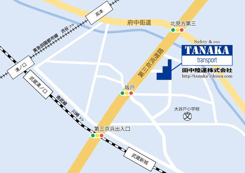 田中陸運の地図